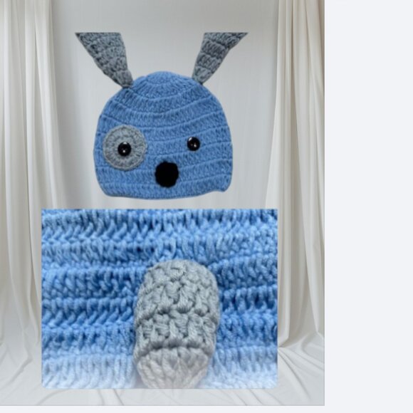 Handmade Crochet Puppy Costume Set for Baby Photoshoot - Picture 5 of 5